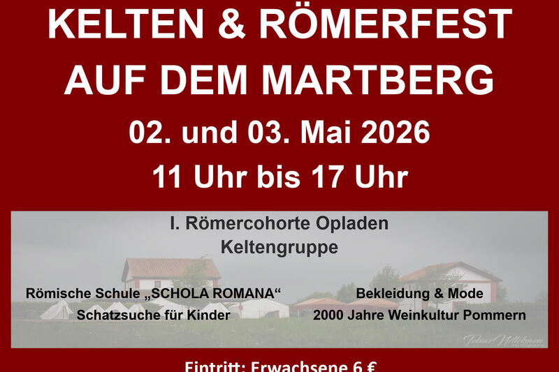 Kelten und Römerfest 2026 auf dem Martberg Pommern