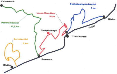 Wanderrouten rund um den Martberg